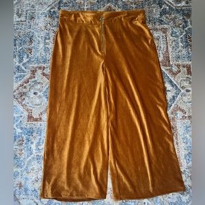 CANDIES RIBBED STRETCH WIDE LEG PANTS